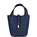 H Picotin Lock 18 Bleu Saphir Maurice Gold Hardware