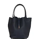 H Picotin Lock 18 Bleu Nuit Clemence and Matte Alligator Touch Palladium Hardware