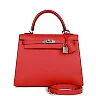 H Kelly Sellier 25 Rouge de Coeur Verso Epsom Palladium Hardware
