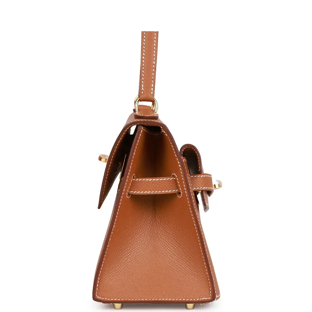 H Kelly Sellier en Desordre 20 Gold Epsom Gold Hardware