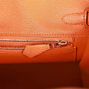 H Birkin 25 Orange Togo Palladium Hardware