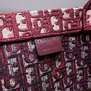 CD Unisex CD Book Tote Maroon CD Oblique Embroidered Velvet
