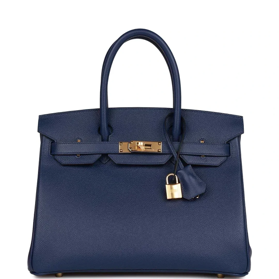 H Birkin 30 Bleu Saphir Epsom Gold Hardware