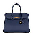 H Birkin 30 Bleu Saphir Epsom Gold Hardware