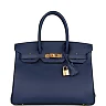 H Birkin 30 Bleu Saphir Epsom Gold Hardware