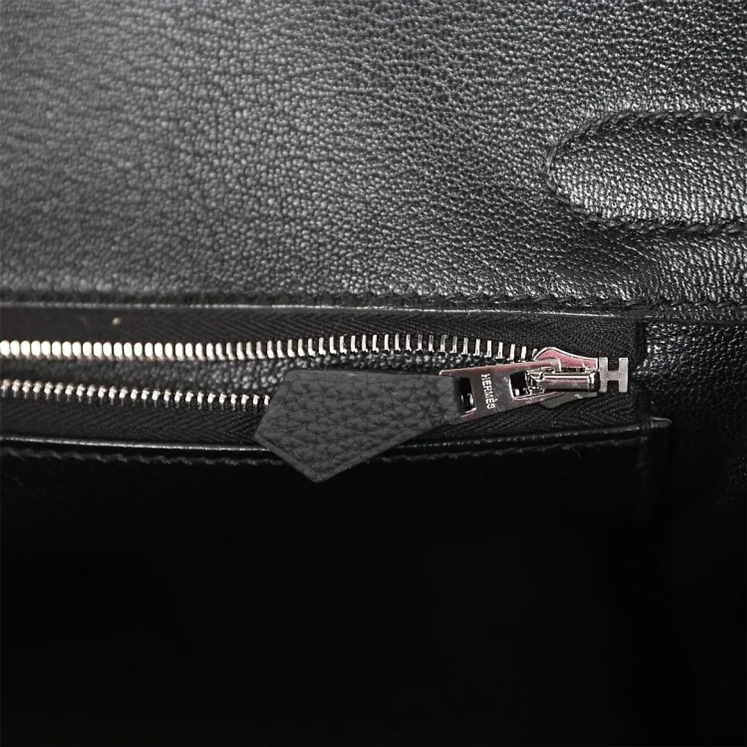 H Birkin 30 Black Togo Palladium Hardware