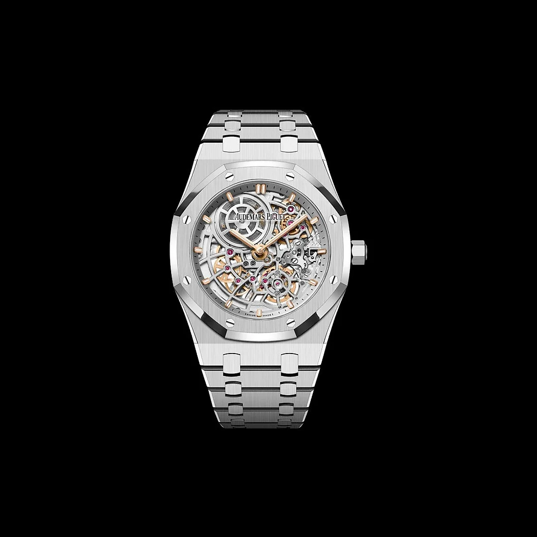 Audemars Piguet Royal Oak “JUMBO” EXTRA-THIN OPENWORKED “50TH ANNIVERSARY” Ref# 16204ST.OO.1240ST.01