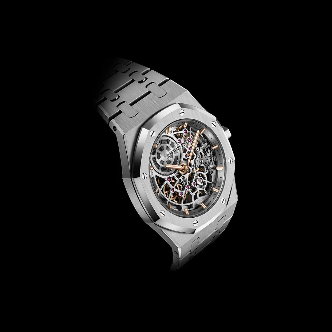 Audemars Piguet Royal Oak “JUMBO” EXTRA-THIN OPENWORKED “50TH ANNIVERSARY” Ref# 16204ST.OO.1240ST.01