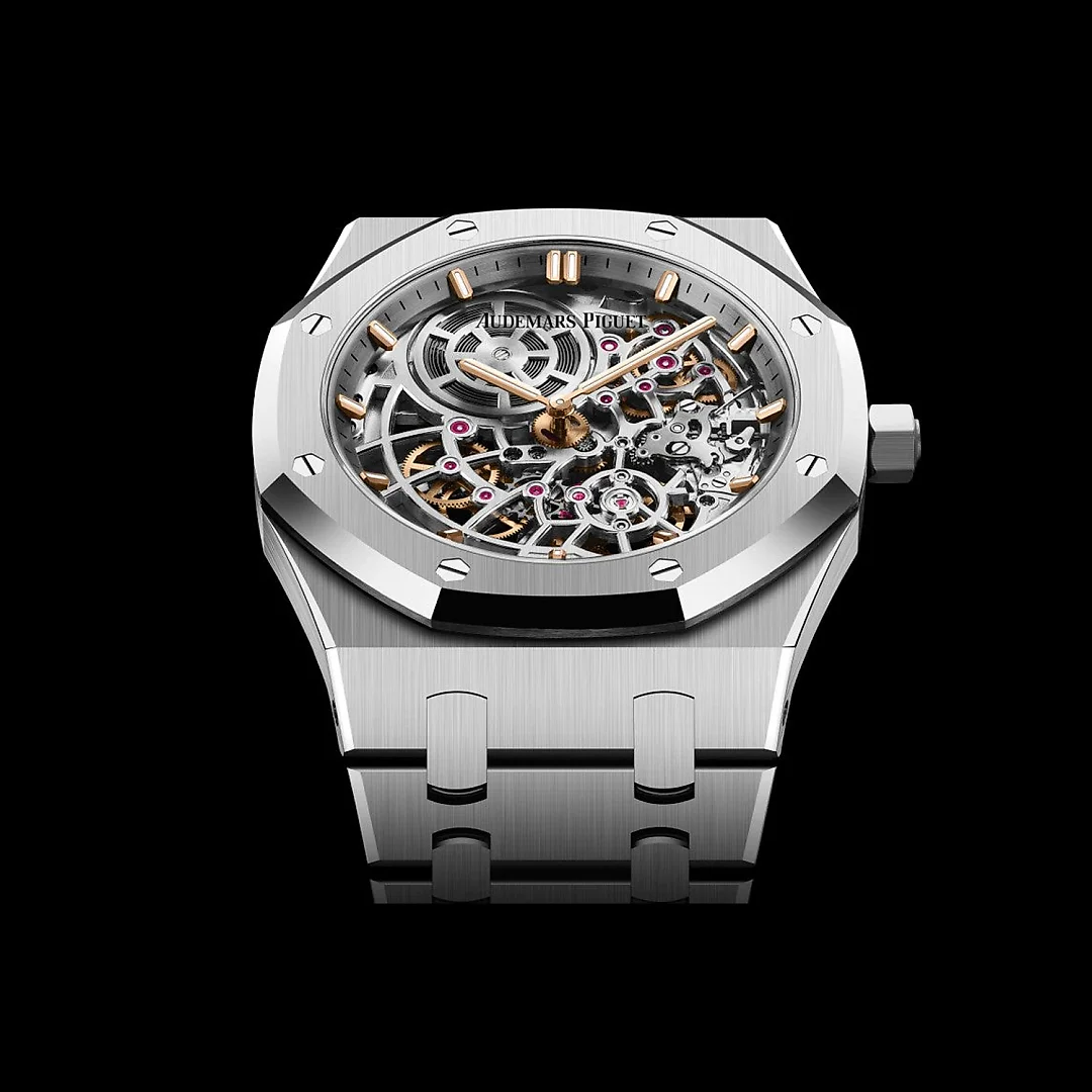 Audemars Piguet Royal Oak “JUMBO” EXTRA-THIN OPENWORKED “50TH ANNIVERSARY” Ref# 16204ST.OO.1240ST.01