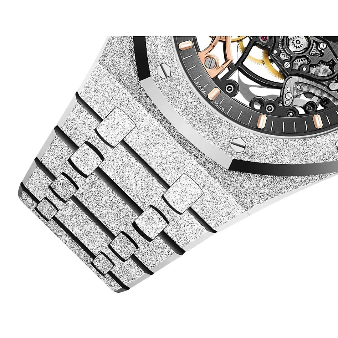 Audemars Piguet Royal Oak FROSTED GOLD DOUBLE BALANCE WHEEL OPENWORKED Ref# 15407BC.GG.1224BC.01