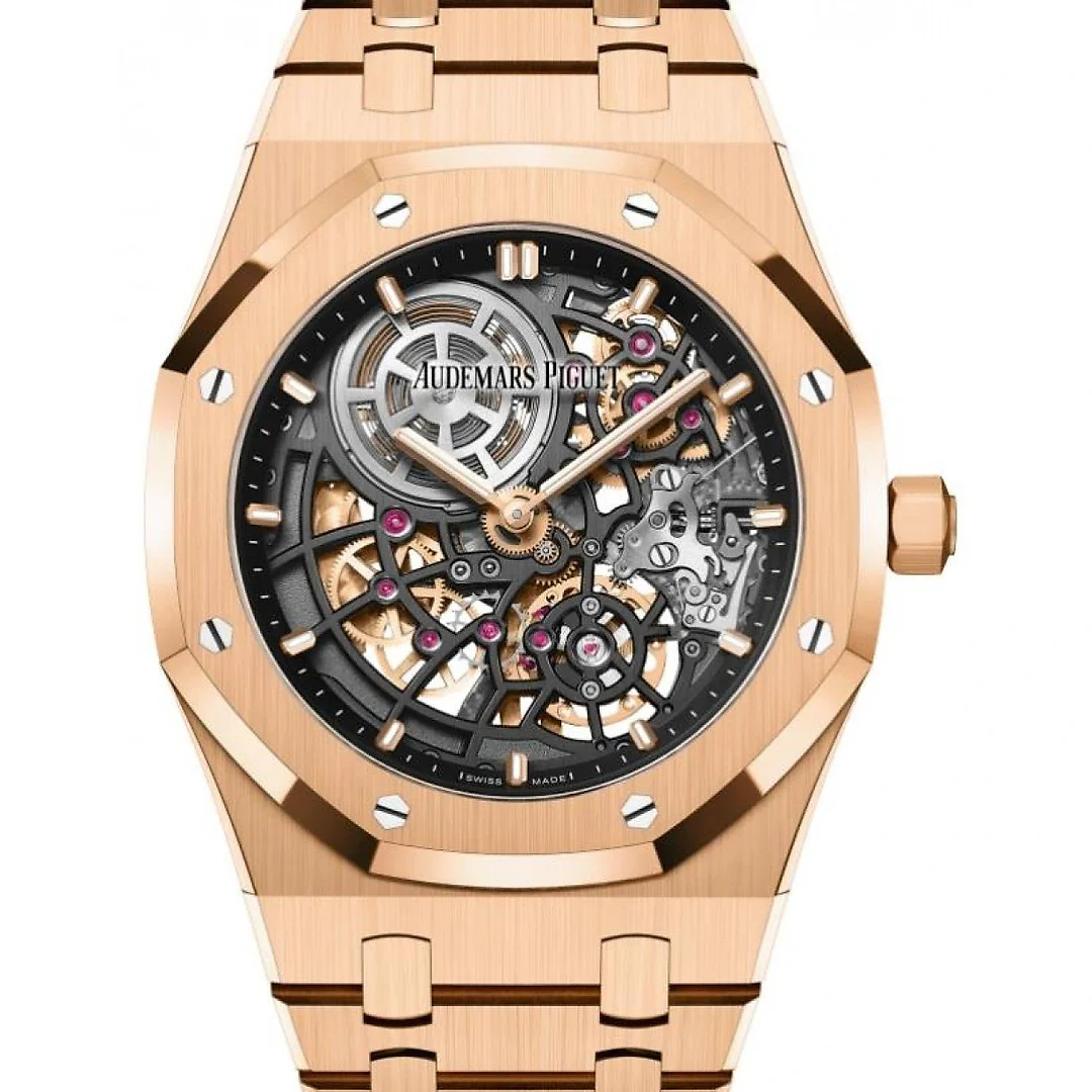 Audemars Piguet Royal Oak Jumbo Extra-Thin Openworked Rose Gold 39mm “Skeleton” 16204OR.OO.1240OR.01