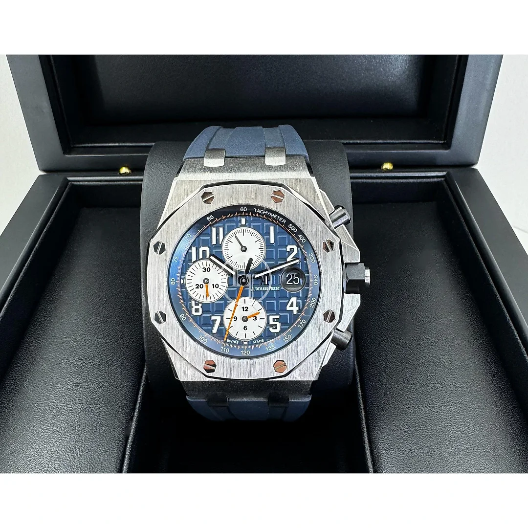 Audemars Piguet Royal Oak Offshore Chronograph Watch-Blue Dial 42mm-26470ST.OO.A027CA.01