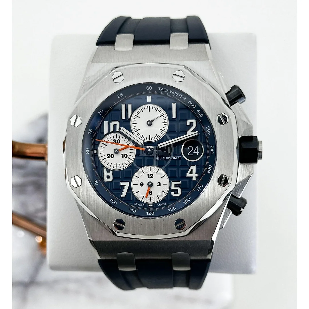 Audemars Piguet Royal Oak Offshore Chronograph Watch-Blue Dial 42mm-26470ST.OO.A027CA.01