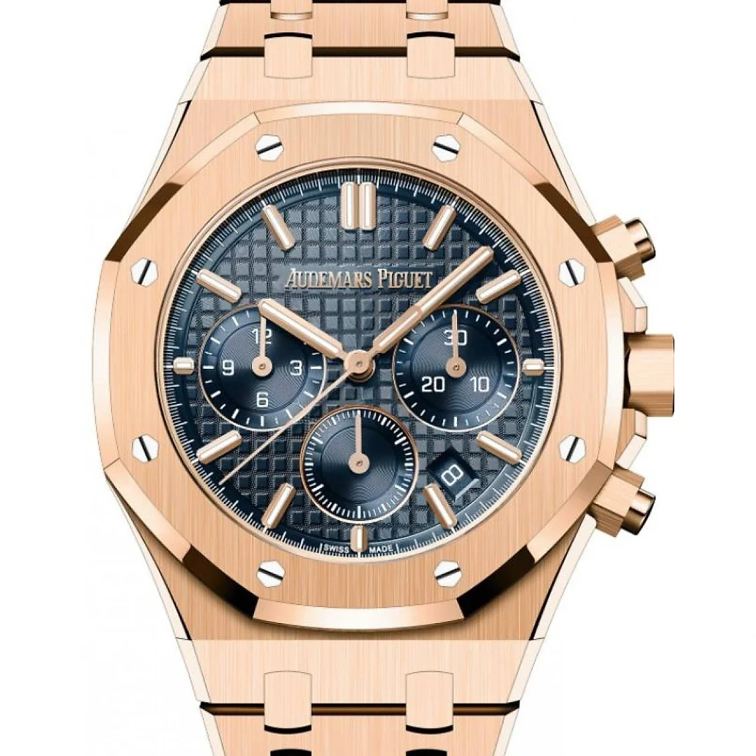 Audemars Piguet Royal Oak Selfwinding Chronograph Rose Gold 38mm Blue Dial 26715OR.OO.1356OR.01