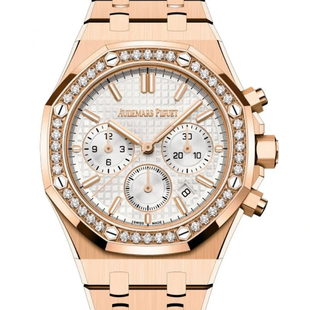 Audemars Piguet Royal Oak Selfwinding Chronograph 38mm Rose Gold Silver Dial 26715OR.ZZ.1356OR.01