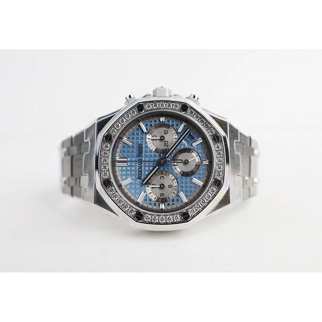 Audemars Piguet Royal Oak Selfwinding Chronograph Stainless Steel 38mm Light Blue Diamond 26715ST.ZZ.1356ST.01