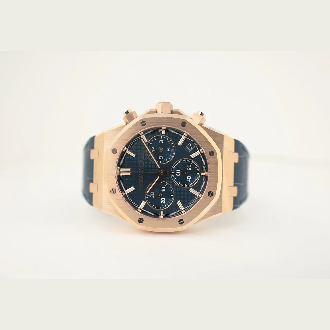 Audemars Piguet Royal Oak Selfwinding Chronograph Rose Gold 41mm Blue Dial 26240OR.OO.D315CR.01