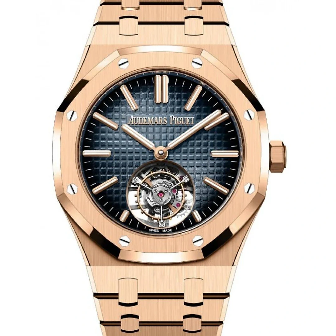 Audemars Piguet Royal Oak Selfwinding Flying Tourbillion Rose Gold 41mm Blue 26730OR.OO.1320OR.01