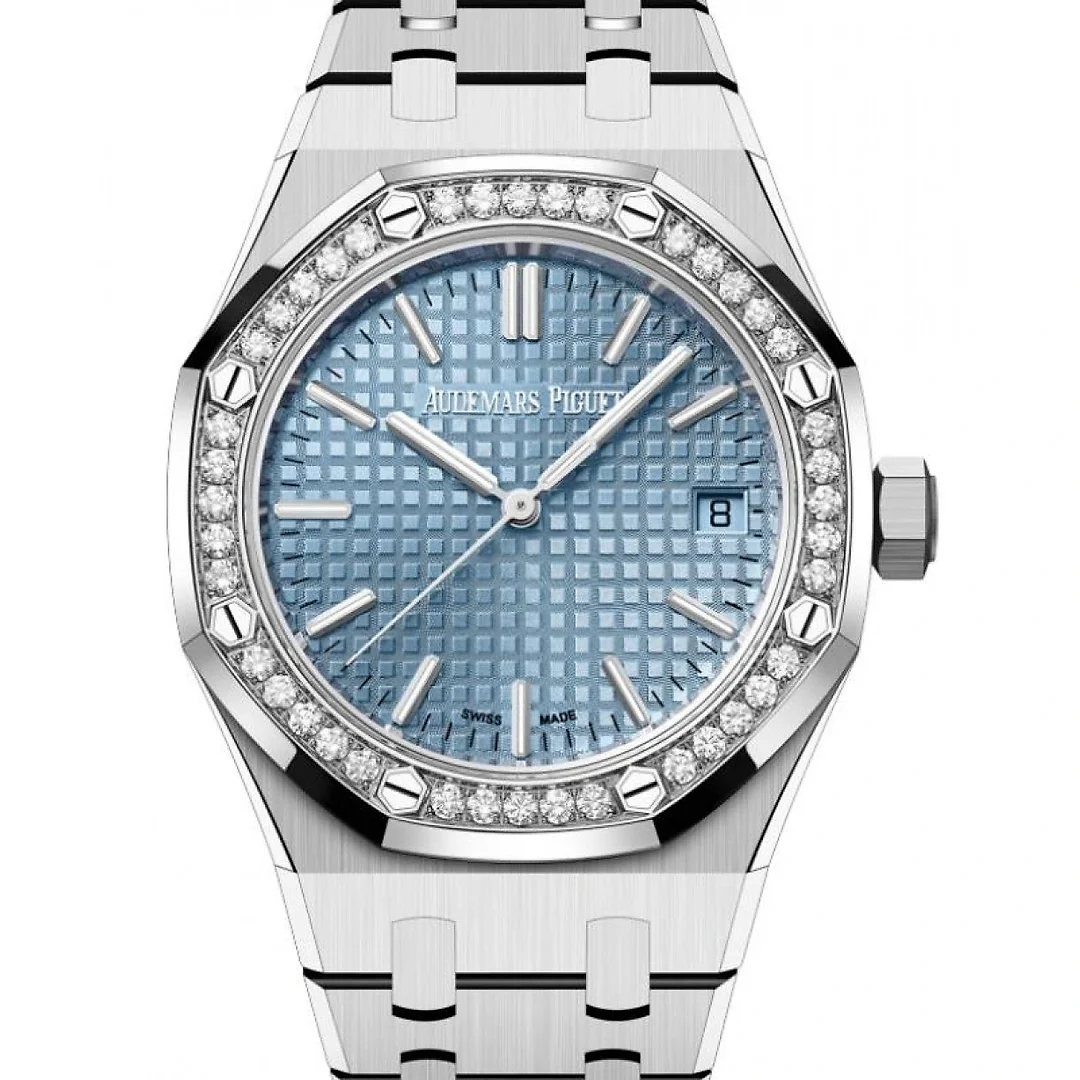 Audemars Piguet Royal Oak Selfwinding Stainless Steel 37mm Light Blue Dial Diamond 15551ST.ZZ.1356ST.01