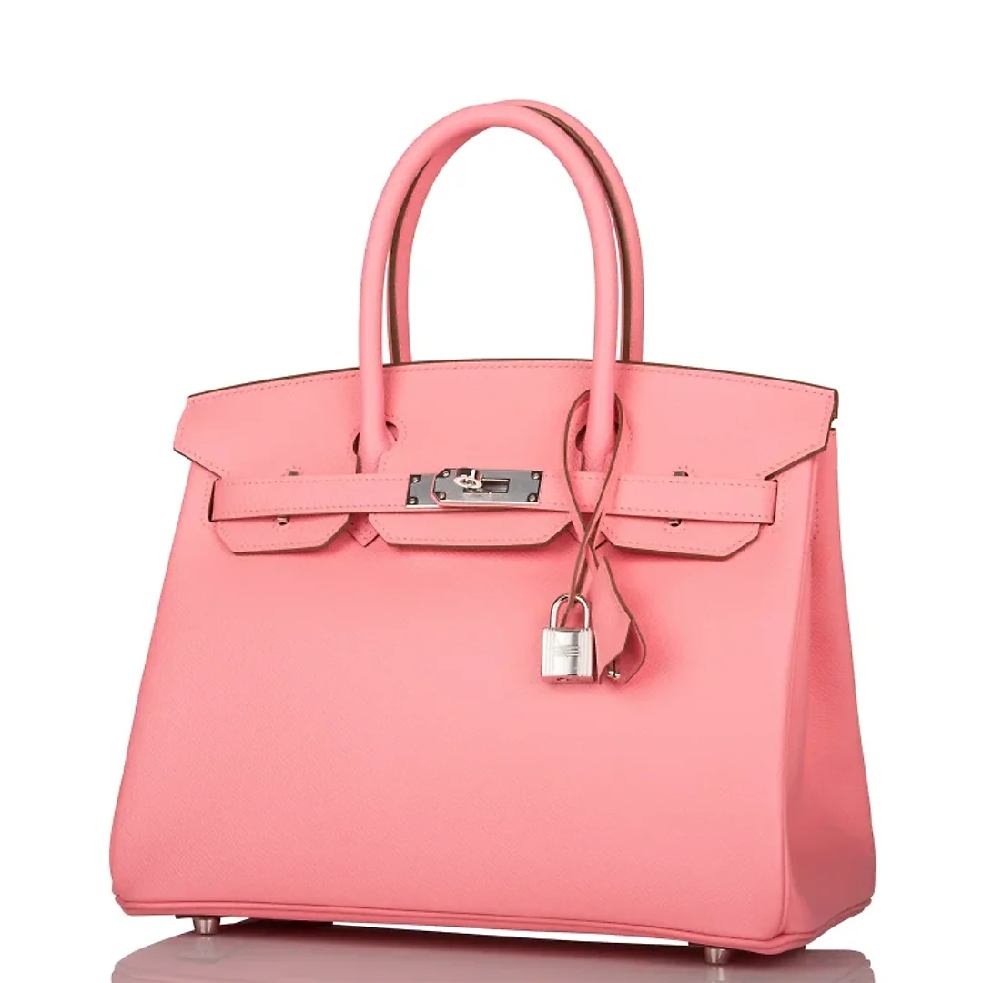 H Birkin 30 Rose Confetti Epsom Palladium Hardware