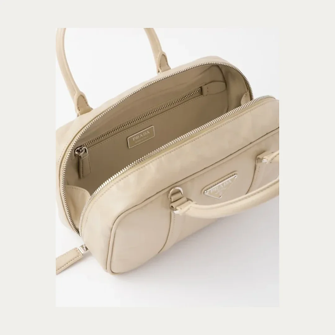 PP Small antique nappa leather top handle bag – Desert Beige