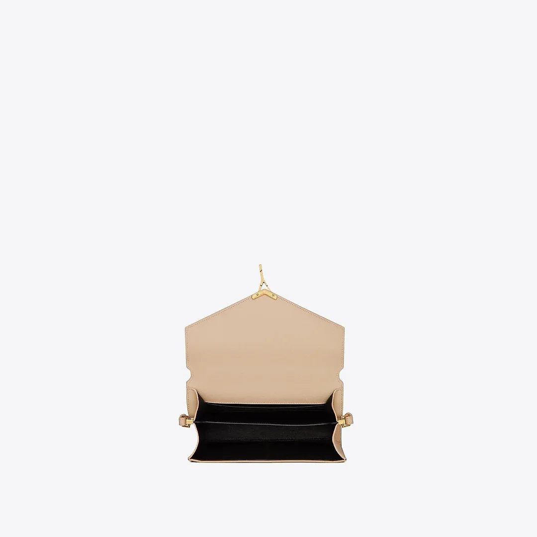 Y Cassandra Medium Top Handle in Grain de Poudre Embossed Leather