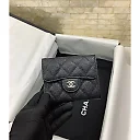 cc CO-CO Classic Card Holder 11cm/4.4in Silver Hardware For Women Black AP0214 Y01480 C3906