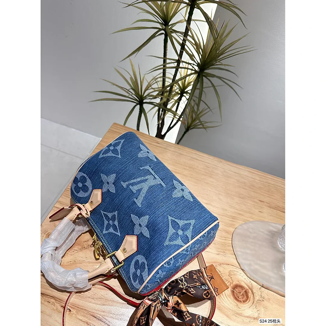 Louis new arrival denim speedy 25 bag