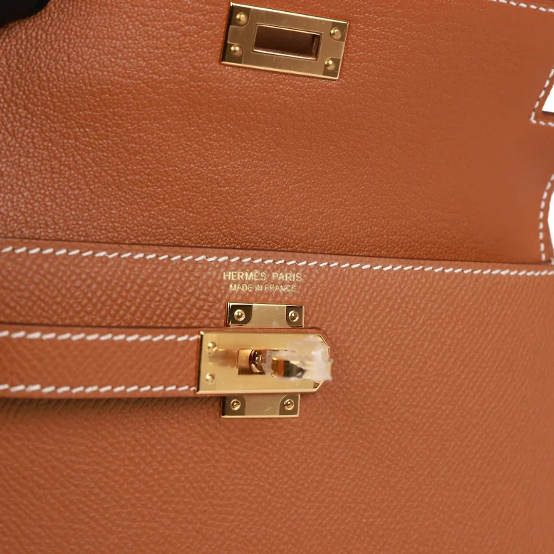 H Kelly Sellier en Desordre 20 Gold Epsom Gold Hardware