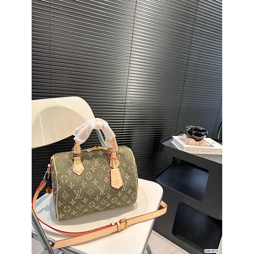 Louis new arrival speedy 25 denim bag size: 25 * 19 cm