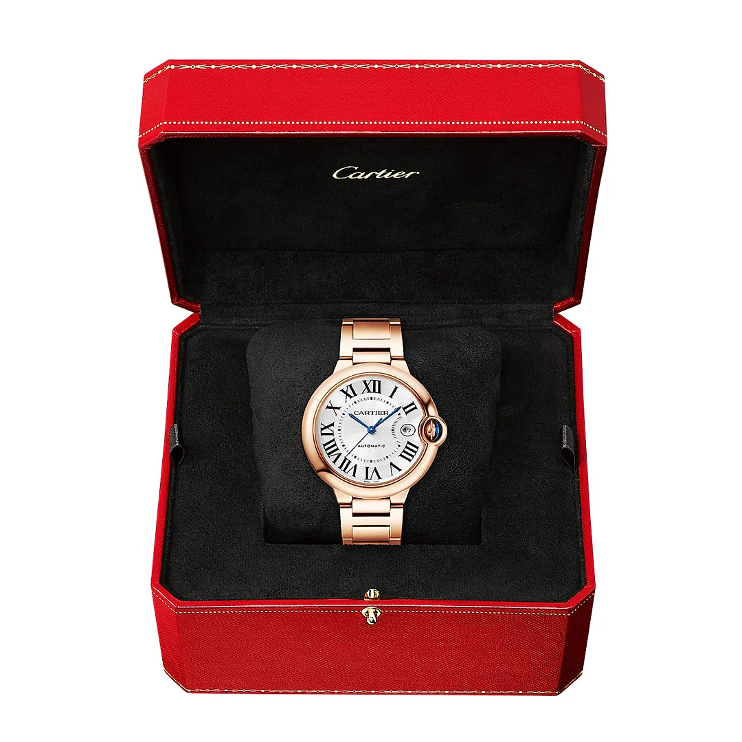 Ballon Bleu 18ct Rose Gold 40mm Silver Dial Automatic Bracelet Watch