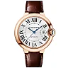 Ballon Bleu 18ct Rose Gold 40mm Silver Dial Automatic Leather Strap Watch