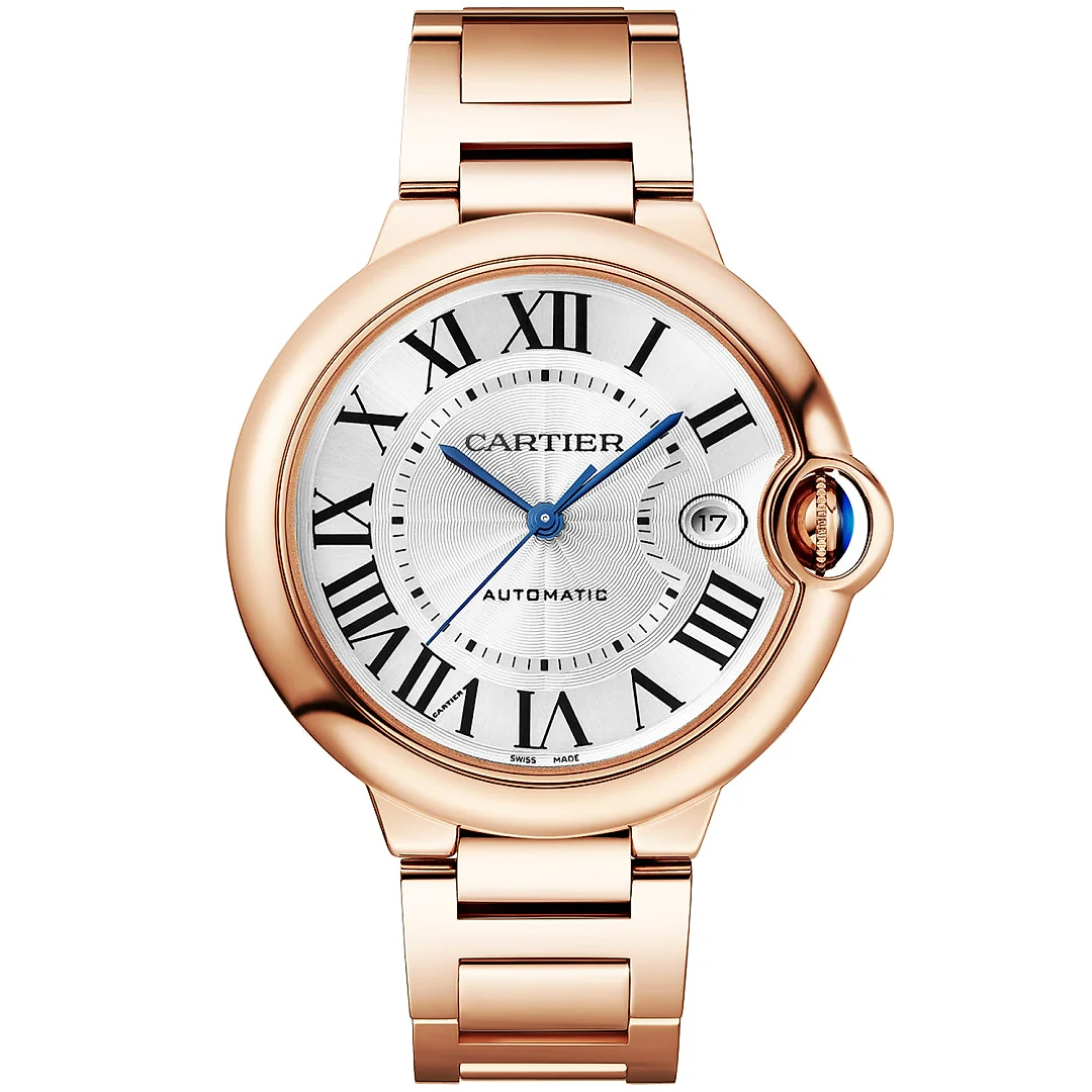 Ballon Bleu 18ct Rose Gold 40mm Silver Dial Automatic Bracelet Watch