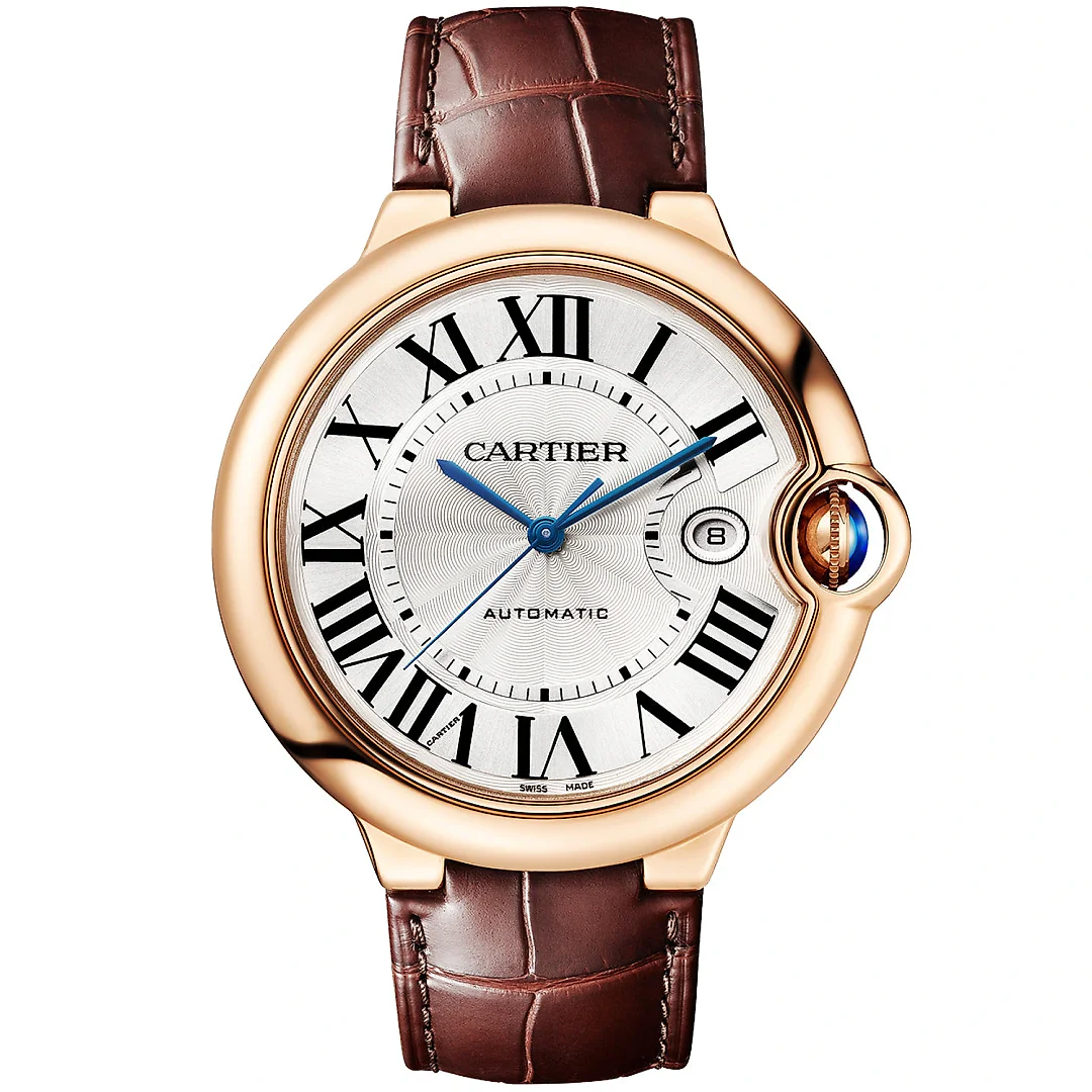 Ballon Bleu 18ct Rose Gold 42mm Automatic Leather Strap Watch