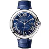 Ballon Bleu 42mm Blue Dial Men’s Automatic Leather Strap Watch