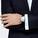 Ballon Bleu 42mm Silver Dial Men’s Automatic Leather Strap Watch