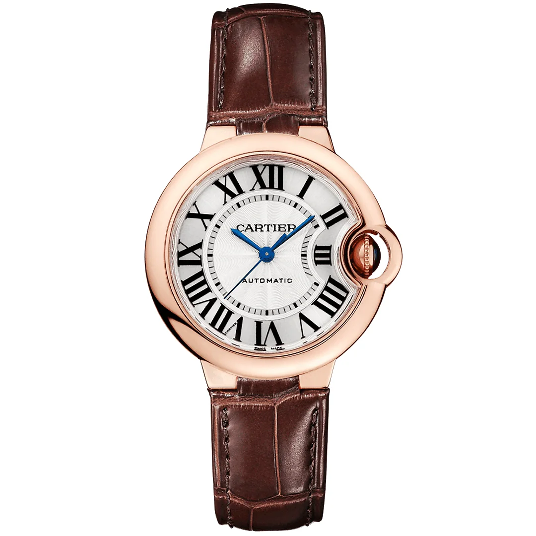 Ballon Bleu de Cartier 33mm 18ct Pink Gold Strap Watch