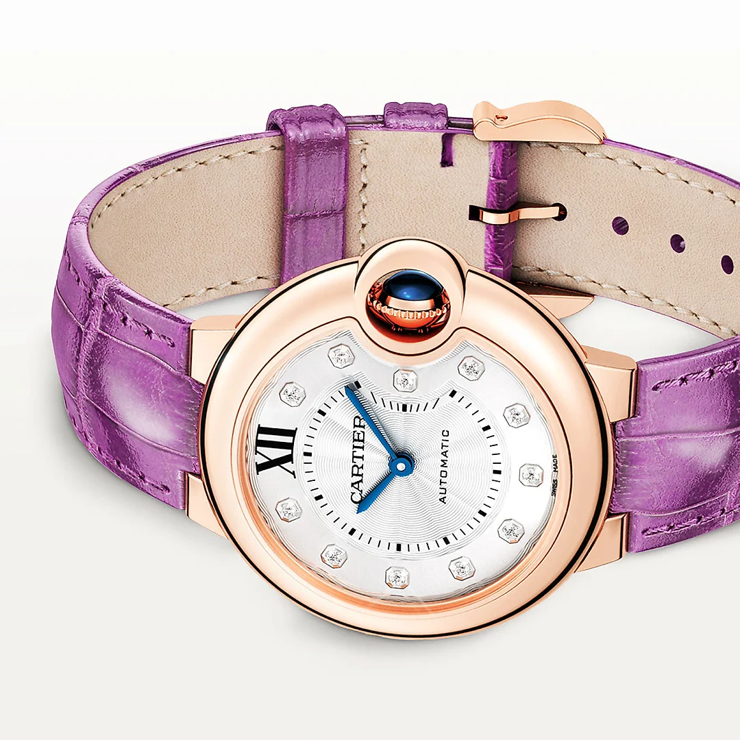 Ballon Bleu de Cartier 33mm 18ct Rose Gold Diamond Dial Watch