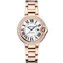 Ballon Bleu de Cartier 33mm 18ct Rose Gold Diamond Set Bracelet Watch