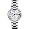 Ballon Bleu de Cartier 33mm Ice Blue Dial Diamond Bezel Watch