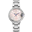 Ballon Bleu de Cartier 33mm Pink Dial Diamond Bezel Watch