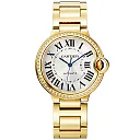 Ballon Bleu de Cartier 36mm 18ct Yellow Gold Diamond Bezel Watch