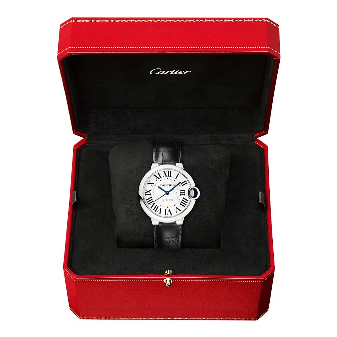 Ballon Bleu de Cartier 36mm Leather Strap Watch