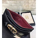 cc CO-CO 19 Card Holder Wallet 11cm/4.3in Gold Toned Hardware For Women Black