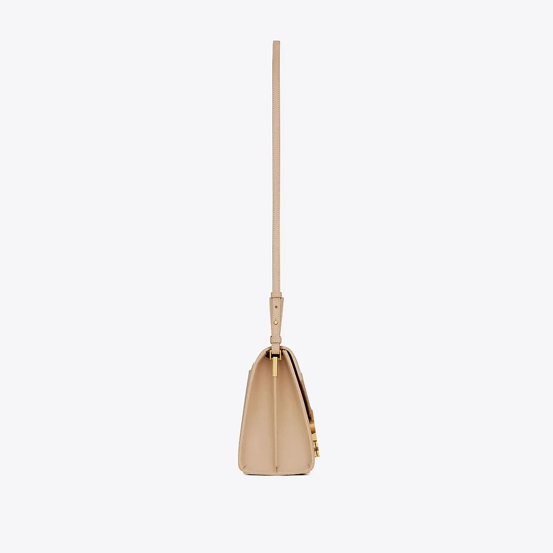 Y Cassandra Medium Top Handle in Grain de Poudre Embossed Leather
