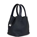 H Picotin Lock 18 Bleu Nuit Clemence and Matte Alligator Touch Palladium Hardware
