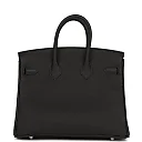 H Birkin 25 Black Togo Palladium Hardware