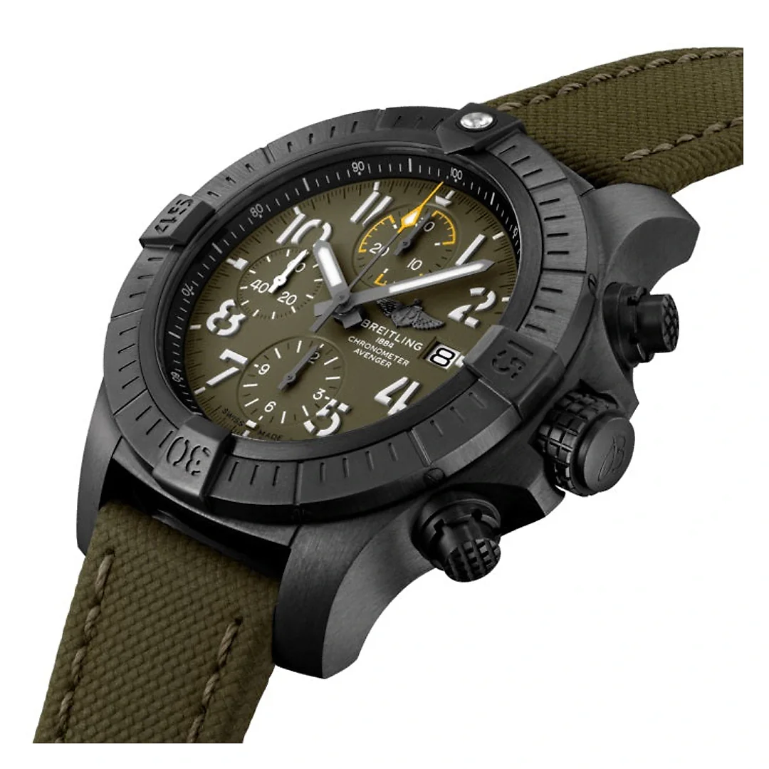 Breitling Avenger Automatic Chronograph 45 Night Mission DLC-Coated Titanium Ref# V13317101L1X2