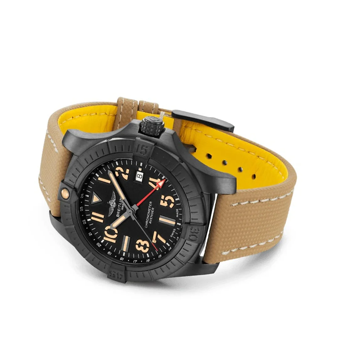 Breitling Avenger Automatic GMT 45 Night Mission DLC-Coated Titanium Ref# V32395101B1X1