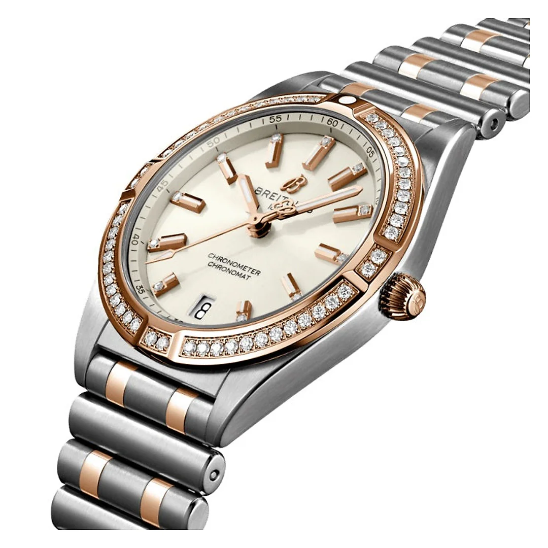 Breitling Chronomat 32 Stainless Steel & 18k Red Gold (Gem-set) Ref# U77310591A1U1